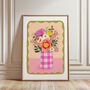 Flowers In Vase Art Print Peach, thumbnail 4 of 5