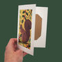 Pack Of Five Reusable Eco Friendly Christmas Cards Blank Or Optional Handwritten Message, thumbnail 3 of 10