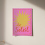 Le Soleil Illustrated Sun Giclee Print, thumbnail 4 of 11