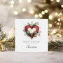 Christmas Card For Wife: Festive Heart Design, thumbnail 1 of 2