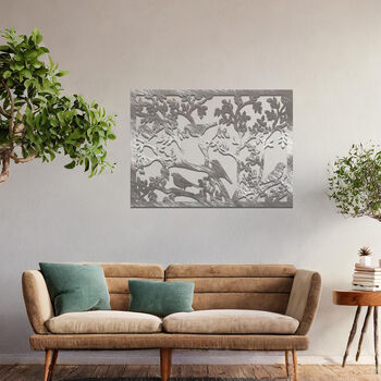 Metal Bird Tree Wall Art For Bedroom Or Living Room Decor, 5 of 11