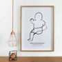 'The Hip' Personalised To Scale New Baby Print, thumbnail 2 of 6