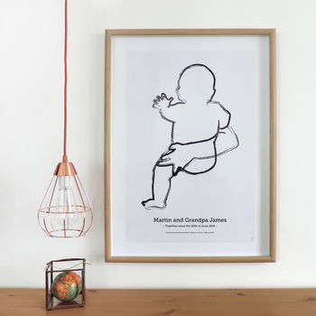 'The Hip' Personalised To Scale New Baby Print, 2 of 6