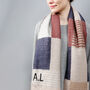 Personalised Check And Square Shawl With Feather Trim, thumbnail 3 of 6