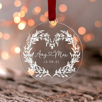 Personalised Christmas Bauble Gift For Couples, 5 of 8
