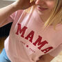 Personalised Mama Est New Mum T Shirt, thumbnail 1 of 7