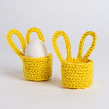 Bunny Egg Cup Trio Easy Crochet Kit, 5 of 9