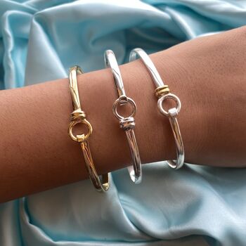 Personalised Sterling Silver Bangle Bracelet, 7 of 10