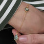 18ct Gold Plated Gemstone Charm Bracelet, thumbnail 1 of 10