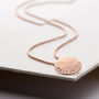 Personalised Small Hammered Disc Necklace, thumbnail 3 of 6