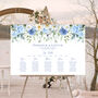 Wedding Seating Plan In Blue Floral, thumbnail 2 of 6