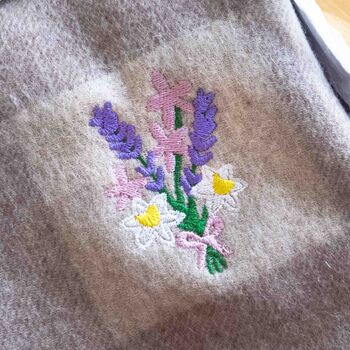 Soft Wool Scarf Personalised Birthday Flower Gift, 2 of 7
