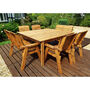 Eight Seater Square Garden Table Set With Benches, thumbnail 3 of 3
