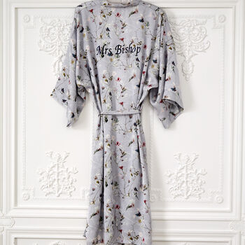 Personalised Mothers Day Christmas Butterfly Floral Kimono, 3 of 4