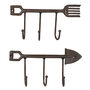 Set Of Two Gardening Tools Wall Hooks, thumbnail 2 of 7