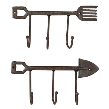 Set Of Two Gardening Tools Wall Hooks, 2 of 7