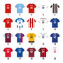 Team Colours Football Shirt Keyring, thumbnail 3 of 7
