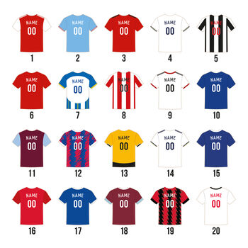 Team Colours Football Shirt Keyring, 3 of 7