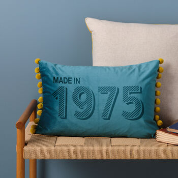 Personalised 50th Birthday Velvet Cushion, 12 of 12