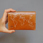 Leather Passport Cover With Embossed World Map, thumbnail 2 of 12