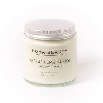 Citrus Lemongrass Soy Wax Candle, 2 of 2