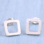 Square Stud Earrings. Geometric Jewellery, thumbnail 4 of 9