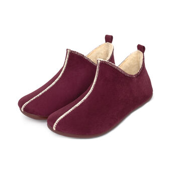 Snugtoes Light Weight Pixie Boot Slippers For Women Burgundy, 3 of 5