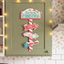North Pole Family Christmas Wall Hanging Sign Decoration, thumbnail 1 of 5
