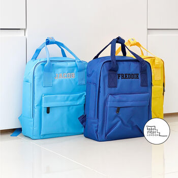 Personalised Twin Handle Square Nursery Backpack, 2 of 3