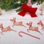 Vintage Christmas Bunting With 15 Reindeer Flag Design, thumbnail 3 of 6