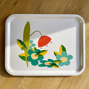 Retro Flowers Large Wooden Tray, 2 of 7