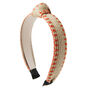 Raffia Knot Hairband With Contrasting Topstitching, thumbnail 2 of 12