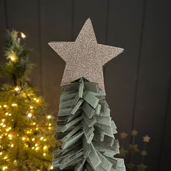 Green Felt Christmas Tree With Star Decoration Large, 3 of 3