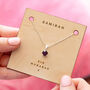 Personalised Eid Silver Birthstone Necklace, thumbnail 1 of 12
