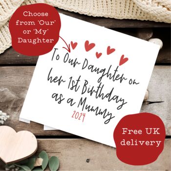 To Daughter On Her 1st Birthday As A Mummy Card, 3 of 6