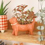 Orange Ceramic Standing Cat Planter, thumbnail 1 of 2