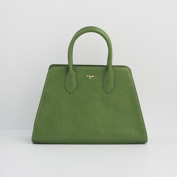Green Garden Floral Structured Tote Bag Medium, 4 of 8