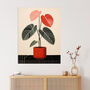 Red Rubbers Plant Lovers Modern Wall Art Print, thumbnail 1 of 6
