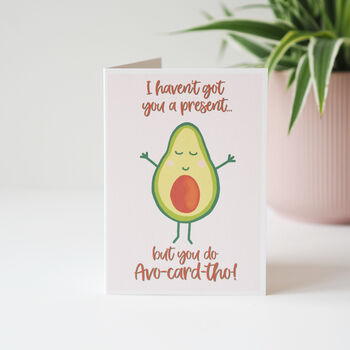 Funny Avocado Birthday Card, 3 of 4