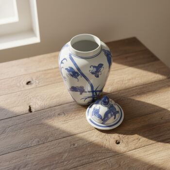 Chinoiserie Ginger Jar Pot Flevo White Blue Porcelain, 2 of 7