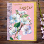 Easter White Blossom Card With Gold Detail, thumbnail 1 of 2