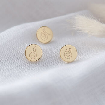 Gold Plated Engraved Initial Lapel Pin, 3 of 12