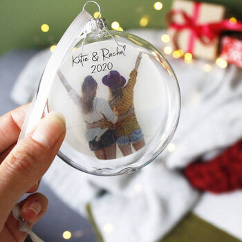 Photo Memory Christmas Bauble For Grandparents, 5 of 5