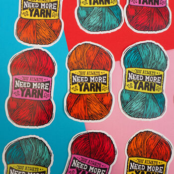 Yarn Crochet And Knitting Vinyl Sticker Decals, 3 of 5