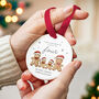 First Christmas Family Of Four Ornament Personalised Names, thumbnail 4 of 7