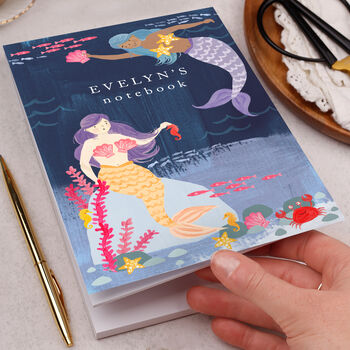 Personalised Notebook With Mermaids, 2 of 4