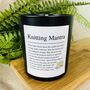 Funny Personalised Knitting Affirmation Candle, thumbnail 2 of 11