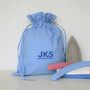 Gingham Laundry Bag With Initials Motif, thumbnail 1 of 8