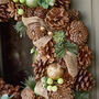 Festive Follies Deluxe Pinecone Christmas Wreath, thumbnail 4 of 6