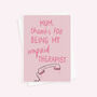 Unpaid Therapist Funny Mother's Day Card, thumbnail 4 of 4